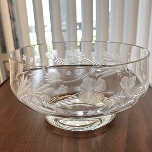 VTG🌸Elegant Etched Glass Bowl